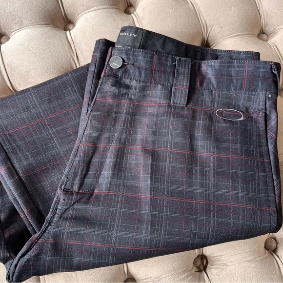 Oakley Men’s Plaid Dri-Fit Tour Performance Golf Pants Size 34x33 - Picture 2 of 8